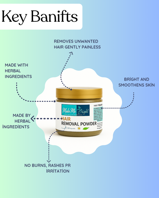 makemebright natural hair removal powder