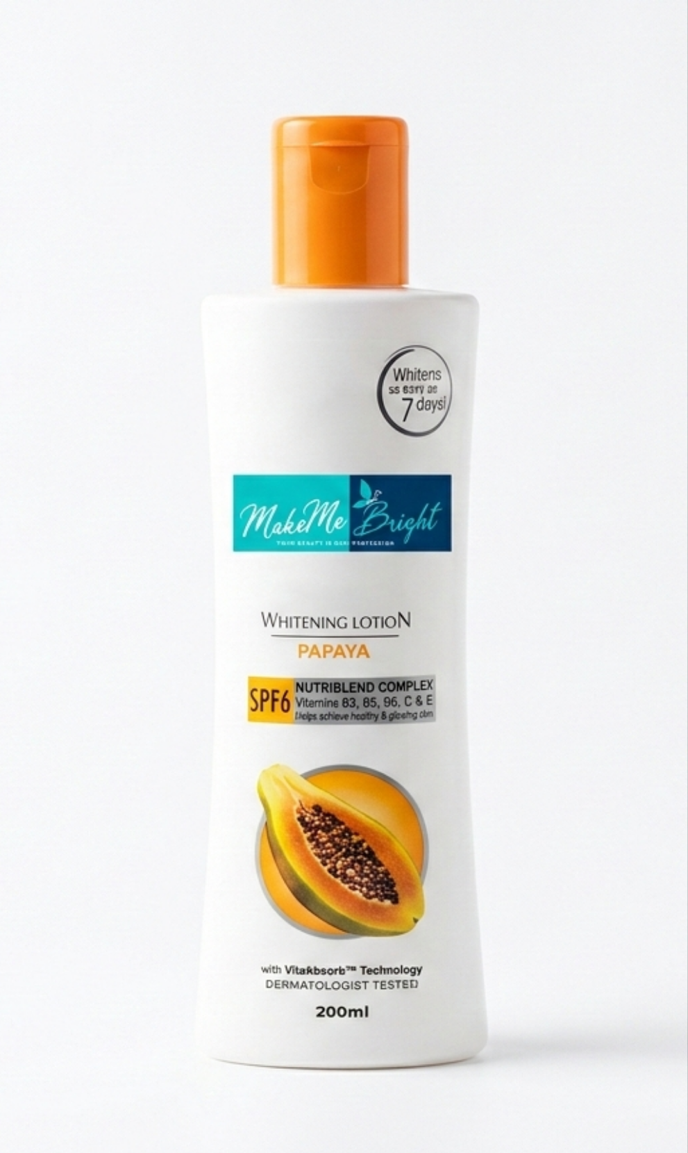 MakeMeBright Papaya Brightening Body Lotion – Visible Results in 7 Days