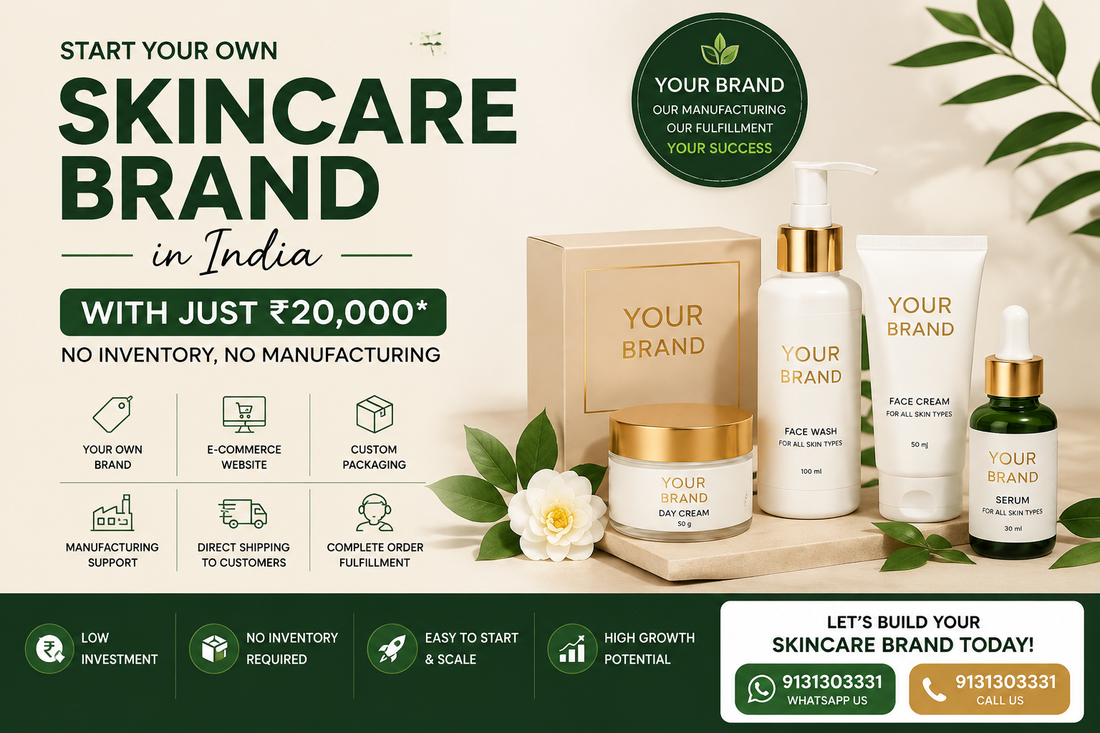 How to Start a Skincare Brand in India with ₹20,000 – White Label Skincare Business