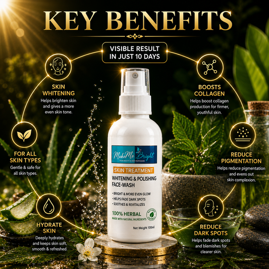 Makemebright skin treatment whitening polishing facewash
