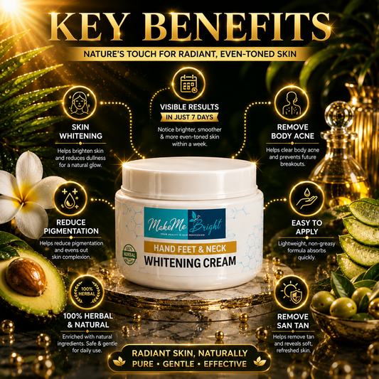 Makemebright hand feet and neck whitening cream