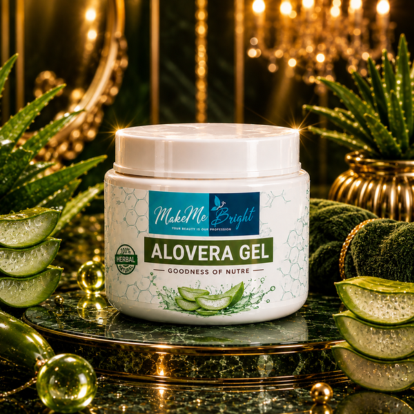 MakeMeBright Aloe Vera Gel for Face & Body | Soothing & Hydrating Gel | Helps Soothe Dry & Irritated Skin | Lightweight, Non-Sticky Formula | Herbal Skincare