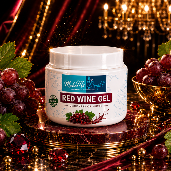 MakeMeBright Red Wine Gel for Face & Skin | Hydrating & Brightening Gel | Helps Improve Dull & Uneven-Looking Skin | Herbal Skincare Gel
