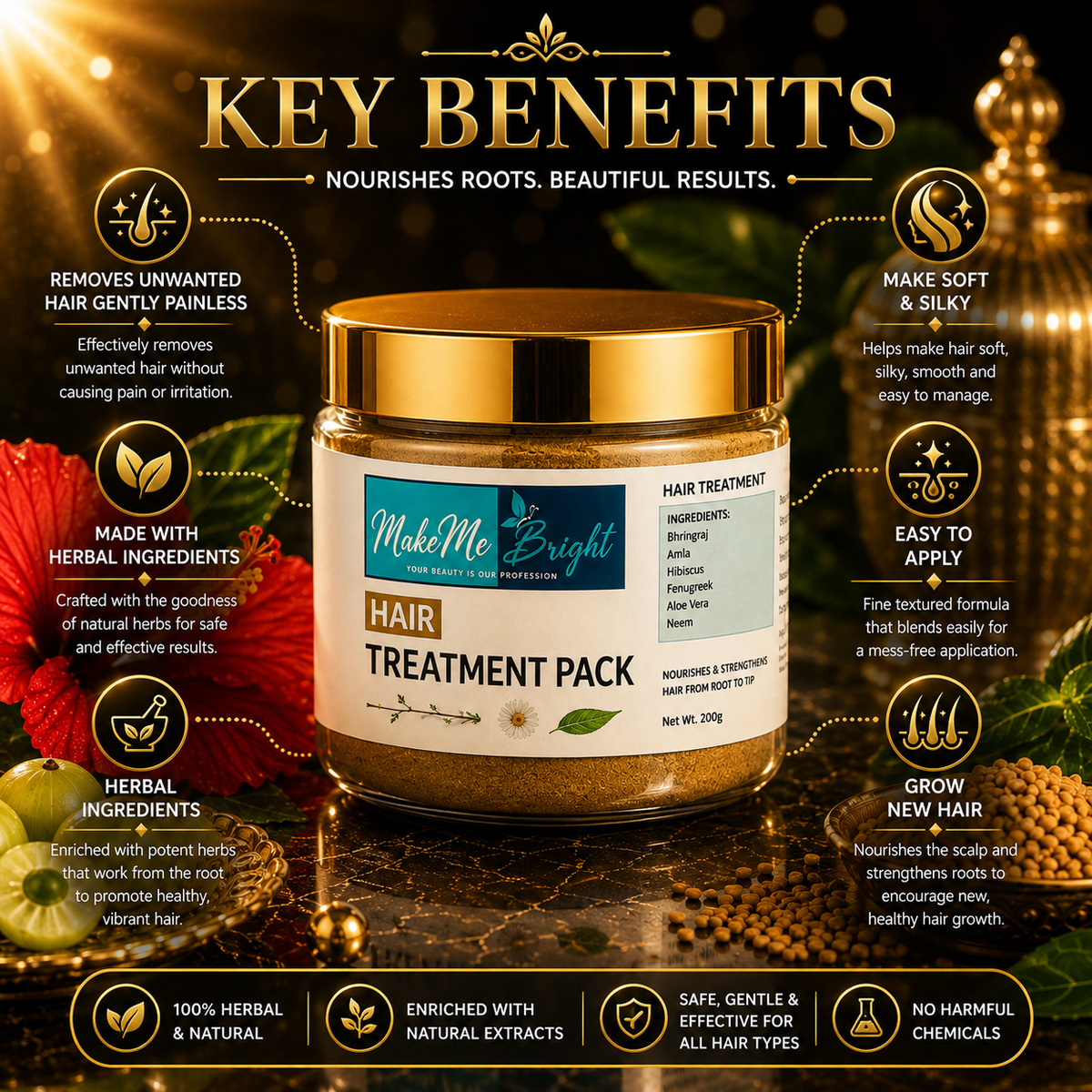 Makemebright hair tretment pack