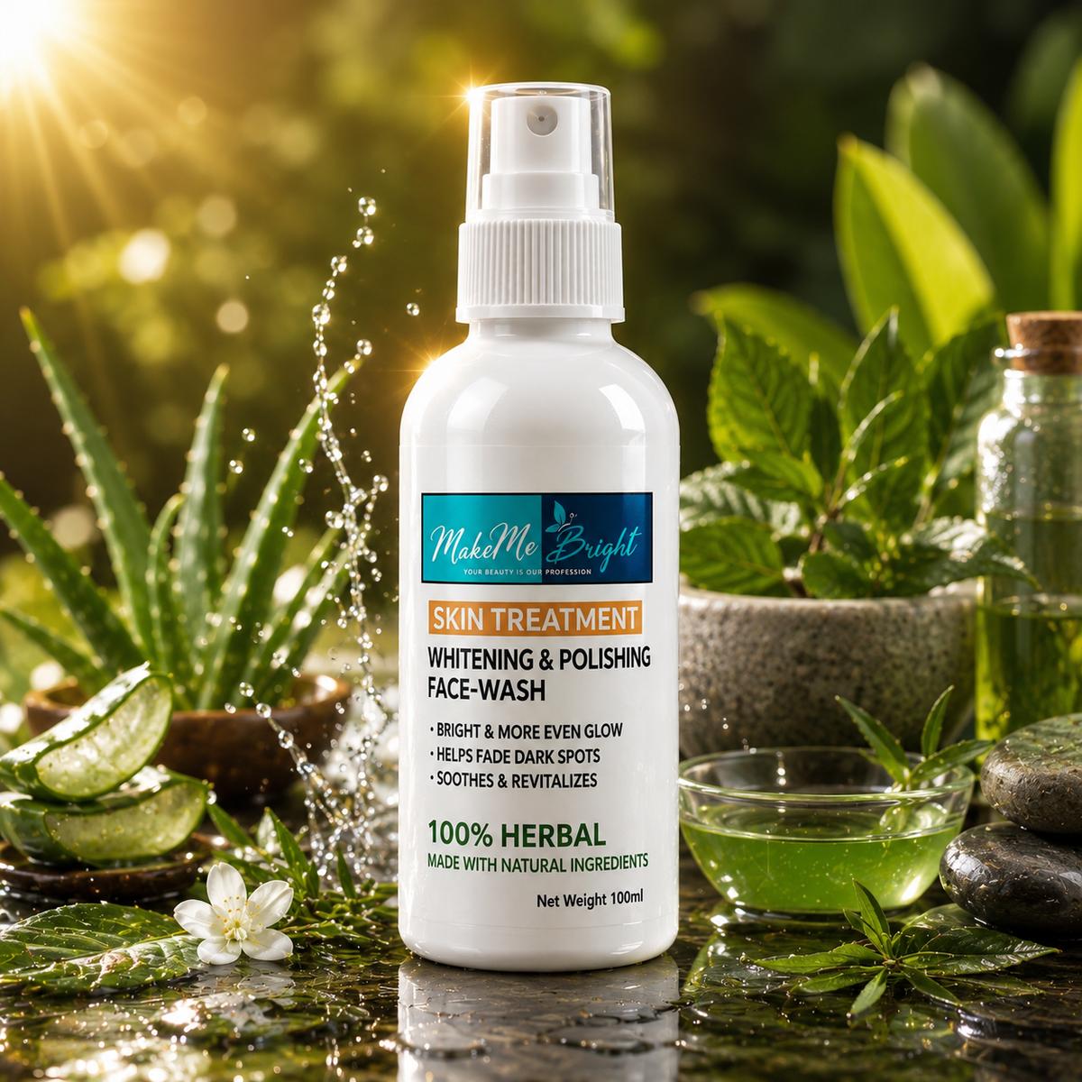 Makemebright skin treatment whitening polishing facewash
