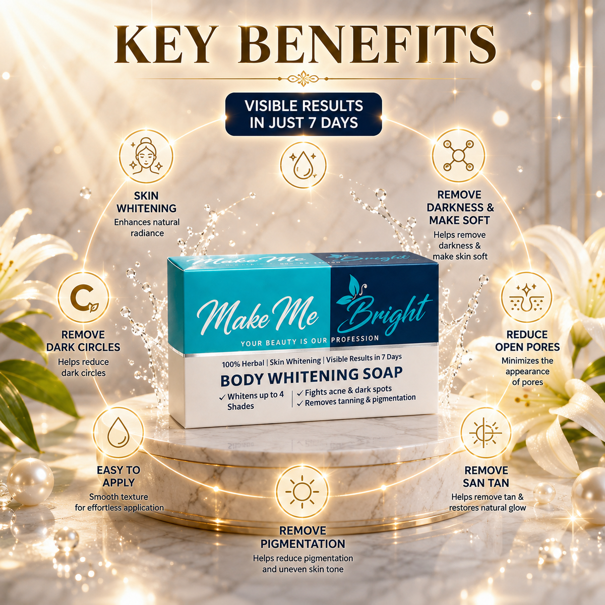 MakeMeBright Body Whitening Soap