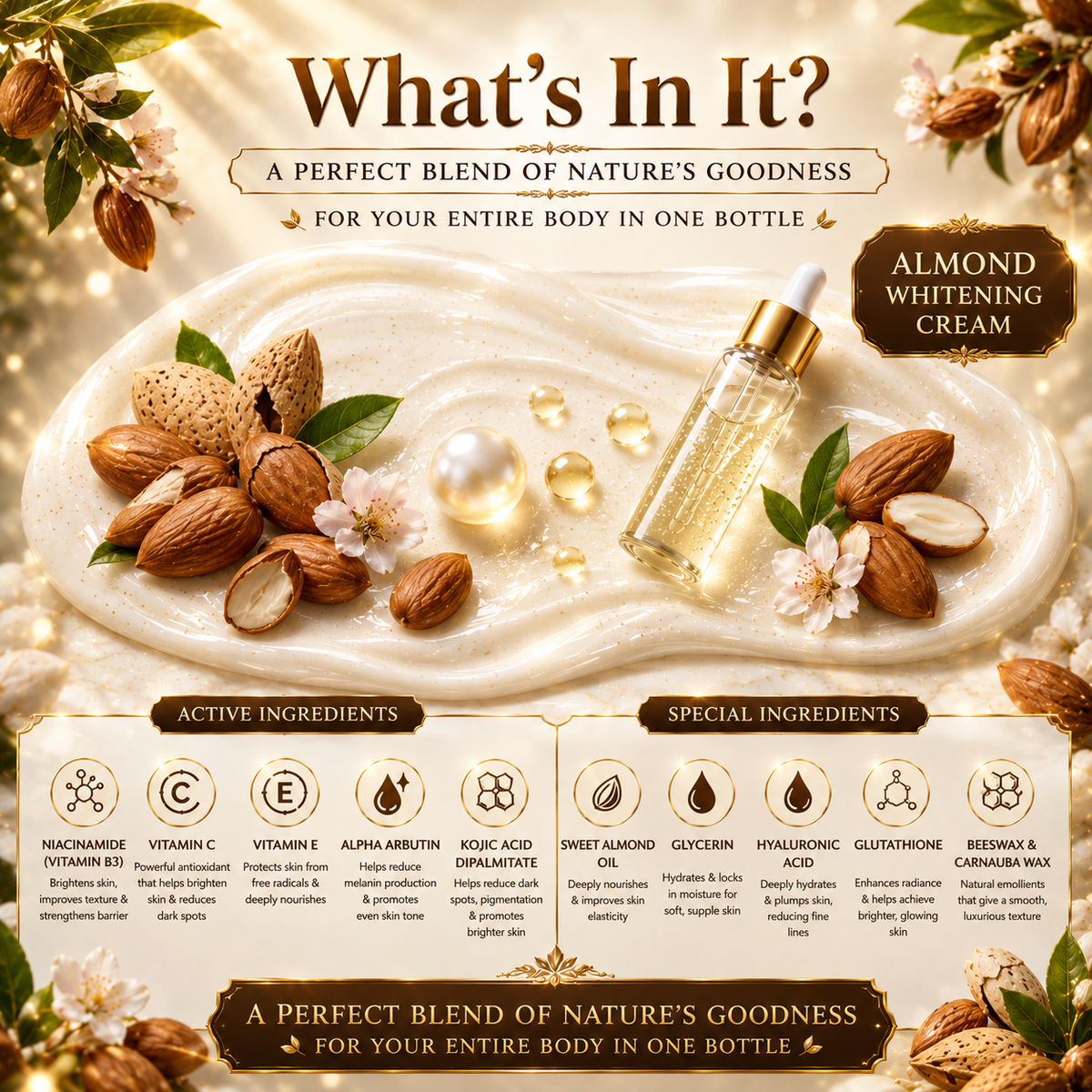 Makemebright almond whitening cream